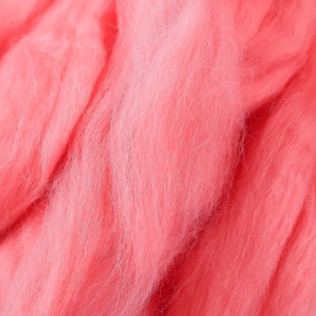 Fasting wool 100% half -toned wool 50 g (126 yoke coral)-2