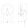 Wall lamp in the style of loft Gallo, 60W, E14, 10x18.5x25.3 cm