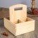 Combo stand from pine, with a handle and 3 compartments, 19 × 17 × 8.5 cm