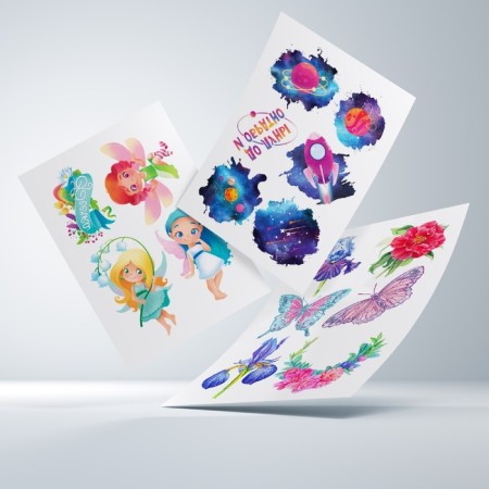 Set of children's tattoos Translations, 4 sheets-2