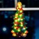 LED figure on the suction cup "Christmas tree" 24 × 45 cm, plastic, AAAX3 batteries (not in the kit), glow warm white