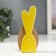 Ceramics souvenir, Easter rabbit tree 13.8x2.8x6.6 cm