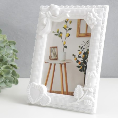 Photo frame plastic 10x15 cm "Romance" White 17x22 cm-1
