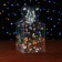 New Year. Box gift New Year's folding PVC "Merry Santa Claus" 12 x 12 x 15 cm.