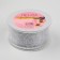 Kapron tape with metal thread "monogram", 38 mm × 2.7 ± 0.5 m, silver color