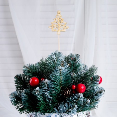 Topper "Christmas tree with patterns" give beautifully