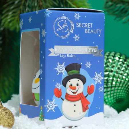 Lip balm "New Year's snowman", limited-4