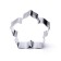 A set of forms for cutting the cookies "petunia petals", 7.5 × 7 cm, 6 pcs, chrome color