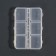 Organizer for decor, 6 cells, 5.3 × 7.5 × 1.3 cm, the color is transparent