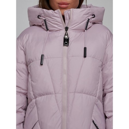 Coat insulated winter female, size 44, purple color-10