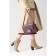 Magnet bag bag, long belt, burgundy color