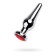 Anal plug Metal by Toyfa, silver, ruby, 12 cm, d = 4 cm
