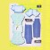 Awear doll is a hinge, with a set for creating clothes fashion design, spring-summer