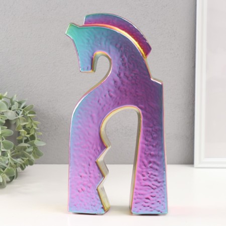 Souvenir Ceramics "True Horse" Green Chameleon 4.8x14.5x29 cm