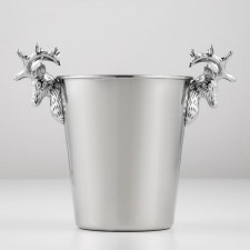 A stainless steel ice bucket, 2 l, 25 × 16 × 20.5 cm, chrome color