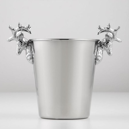 A stainless steel ice bucket, 2 l, 25 × 16 × 20.5 cm, chrome color