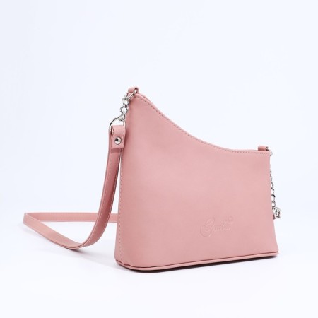 Bag Cross-Bodi "Olivi" on lightning, outer pocket, pink color-2