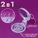 The comb is massage, folding, with a mirror, d = 6.6 cm, lilac color