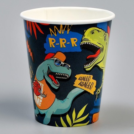 A one -time paper glass "Jungle" 250 ml, a set of 6 pieces-3