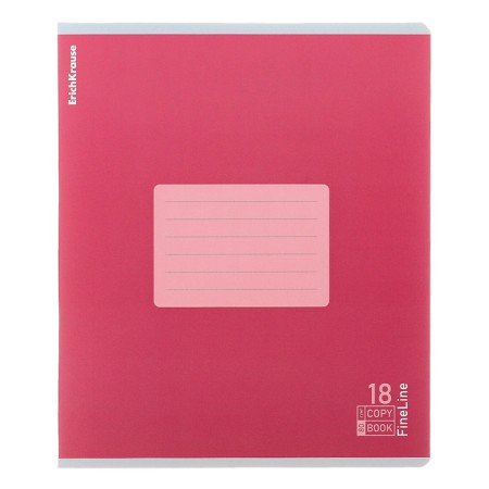Notebook 18 sheets, ruler, erichkrause, fineline, matte lamination, block 80 g/m2 mix-3