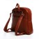 Women's backpack made of artificial leather with lightning, 2 pockets, brown color