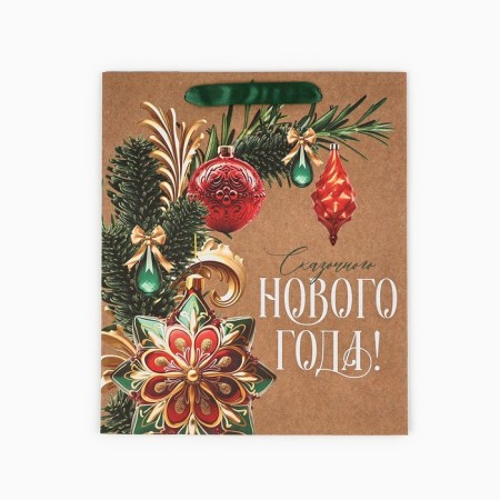 Craft vertical “Fairytale New Year” package, Ml 23 x 27 x 11.5 cm, New Year-4