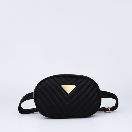 Female warehouse with a stitching 20x13x6 cm, black color-2