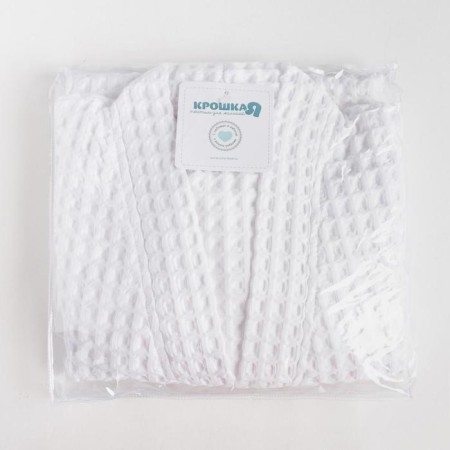 Wafel Baby Baby Boh "BOHO" size 30 (98-104 cm), white color, 100% cotton 290 g/m2-11