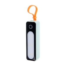 External battery DX151, 5000 mAh, USB, Type-C, Type-C cable, lantern, green