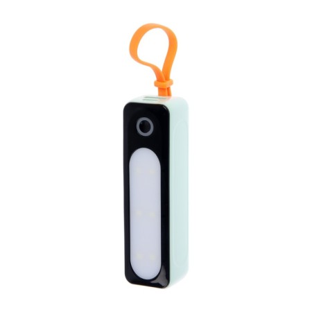 External battery DX151, 5000 mAh, USB, Type-C, Type-C cable, lantern, green