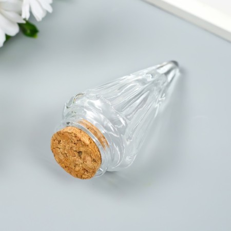 Decor for creativity glass "A bottle with a traffic jam - a cone" 100 ml 11x5.4x5.4 cm-3