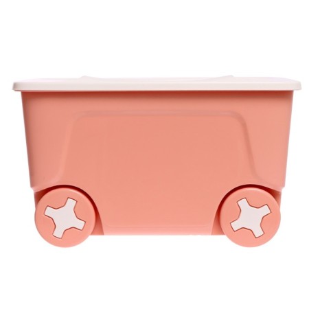Children's box for toys cool, on wheels, 50 liters, color peach caramel-2
