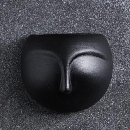 Figure pot "Silhouette" with a suspension, black, 10x7cm-2