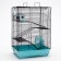 The cage for rodents "Pigzon" No. 5, with 3 floors, equipped, 41 x 30 x 58 cm, turquoise
