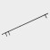 Cornice telescopic single forged, metal, 160-300 cm, black color