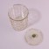 SHINE STORACTION ORGANIZER, with a lid, 8.5 × 8.5 × 11.2 cm, the color is transparent/golden