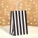 CRAFT package, black, "stripes", 21 x 15 x 8 cm