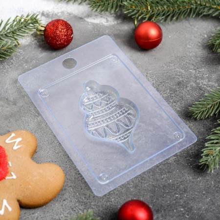 Form for chocolate and sweets Plastic "Christmas Toy", 15 × 10 cm, transparent color-2