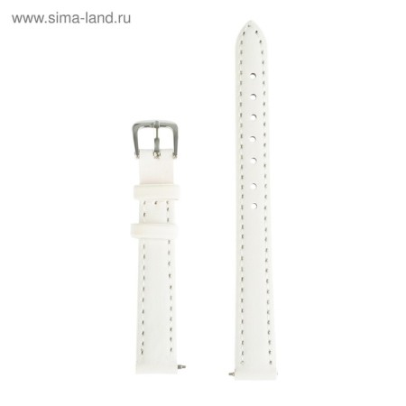 Solomon watch strap, 12 mm, genuine leather, L-18 cm, white-1