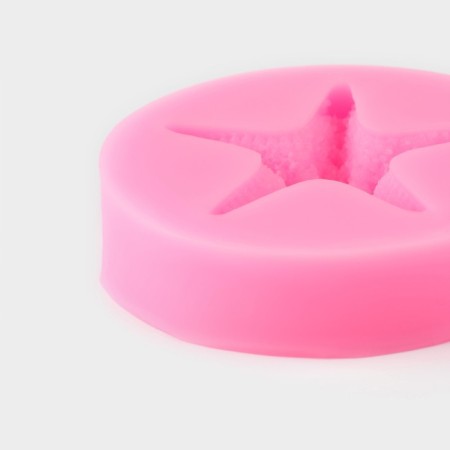 Mold "Sea Star", silicone, d = 7.5 cm, color mix-3