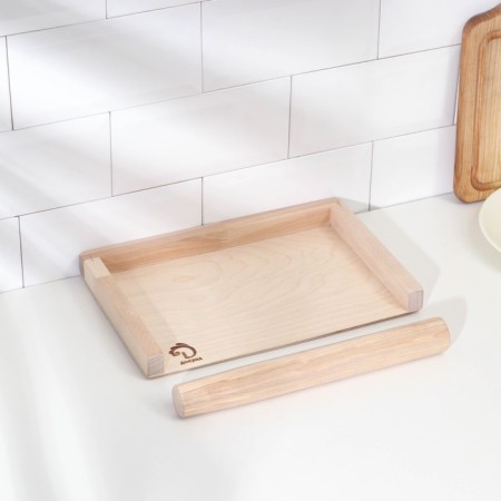 Dumpling board with sides+ slop is straight, board 30x20, slop 28x3.5 cm-7