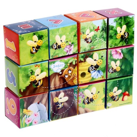 Cubes "Arithmetic", 12 elements-1