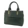 Bag women, genuine leather, green 30x9x23 cm