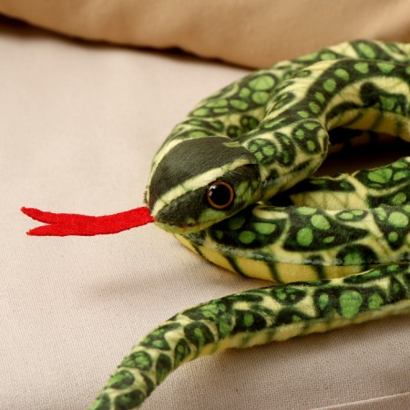 Soft toy "Snake", 30 cm, green color-2