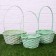 Set of wicker baskets, bamboo, 3 pcs., Light green color