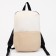 School backpack, lightning department, external pocket, beige color