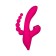 Vibroostimulator 3 in 1 Jos Tripling, 21 cm, silicone, pink color