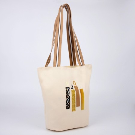 Shoper Mood, without lightning, with lining, beige color-2