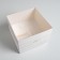 Gift box for flowers with PVC lid, packaging, "for you", 17 x 12 x 17 cm