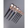 Set of brushes d/makeup 7 pc 20cm nylo/plastic black bag QF